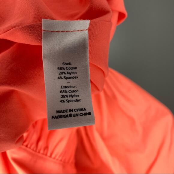 NWT CINQ A SEPT Lynn Dress Neon Coral Orange Ruffle Puff Sleeve Bow Tiered 8 - Picture 9 of 9